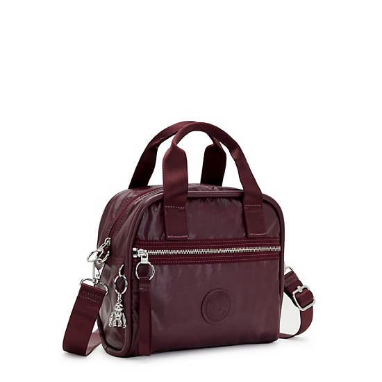 Bolsa De Hombro Kipling Hadya Metallic Vino | MX 1415DF